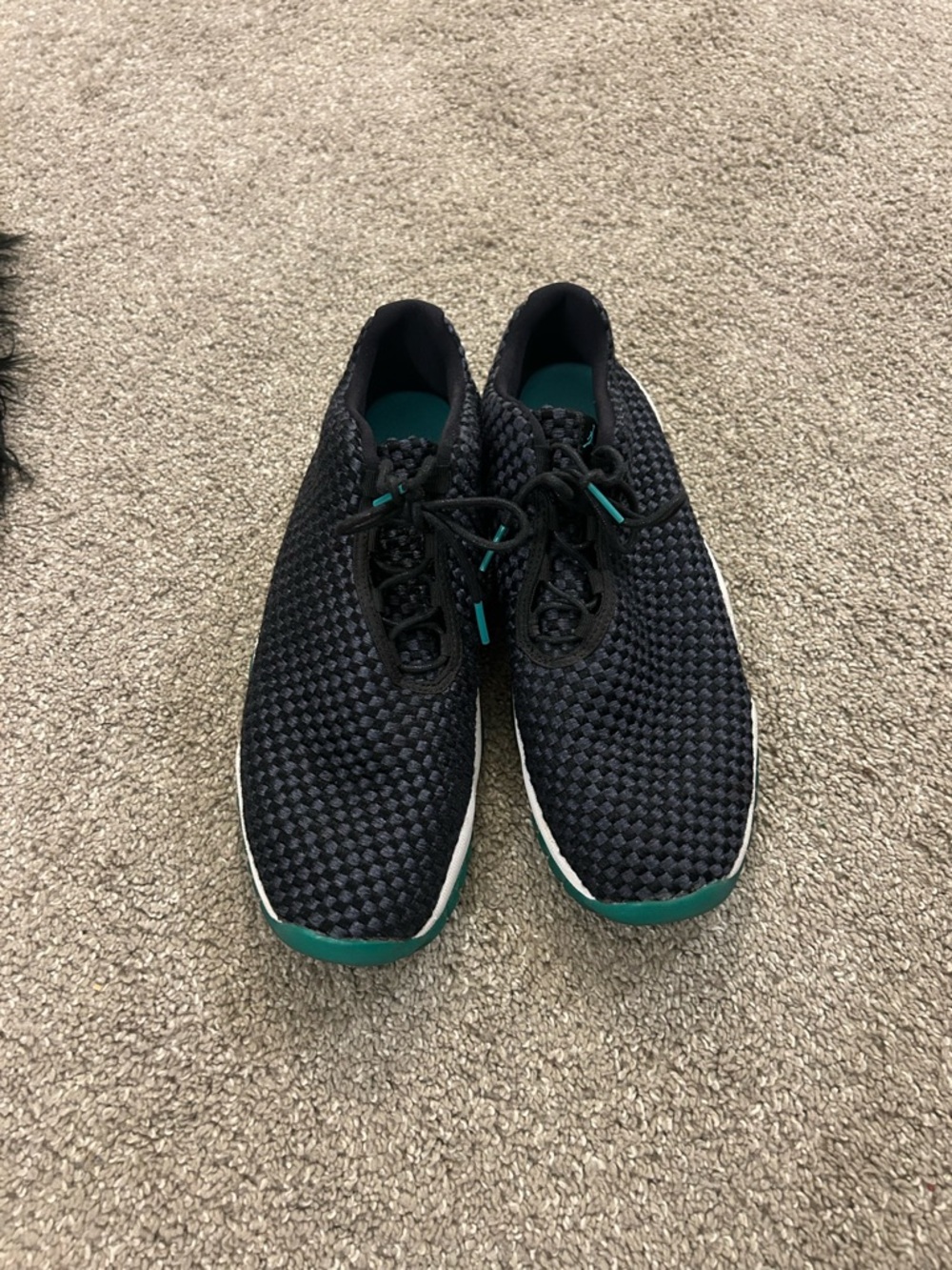 Nike Air Jordan Future Low GG Black Retro Teal RARE size 9Y - Picture 2 of 6